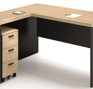 L-Shape Desk: Oak and Brookhill